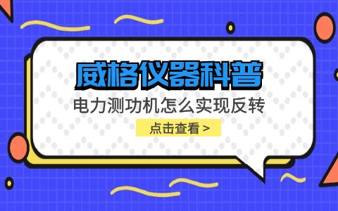 威格儀器-電力測功機怎么實(shí)現反轉插圖
